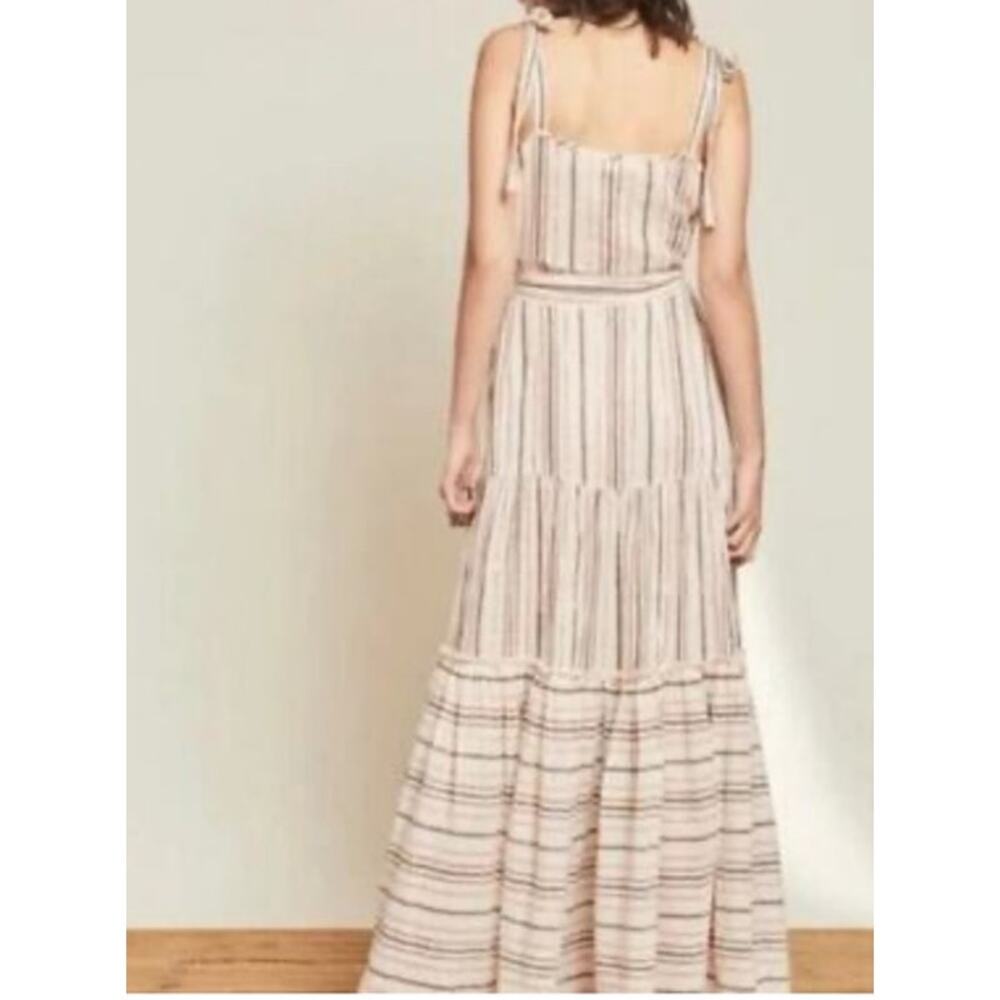 Veronica Beard Michi Metallic Stripe Maxi Dress Elegant Occasion Size Large - Picture 11 of 11